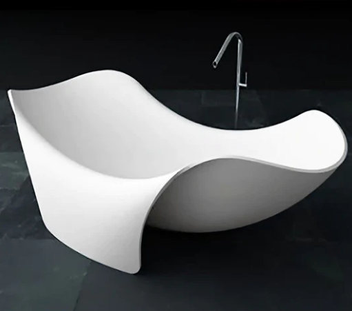 Soak in Luxury and Style: Introducing the Cielo 6.5 ft. Man-Made Stone Center Drain Freestanding Bathtub in Matte White