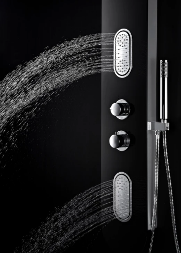 Upgrade Your Shower Routine with the Llano Series Full Body Shower Panel System in Black