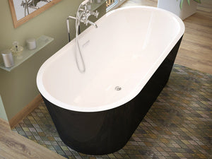 Atlantis Whirlpools Valley 32 x 67 Freestanding One Piece Soaker Tub with Center Drain