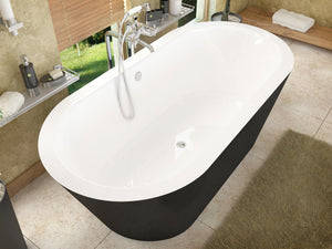 Atlantis Whirlpools Valley 32 x 70 Freestanding One Piece Soaker Tub with Center Drain