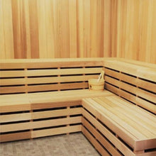 Load image into Gallery viewer, Scandia Interior Pre-Cut 4-8 Person Sauna Room Kits With Scandia Electric Ultra Heater - The Tubfair