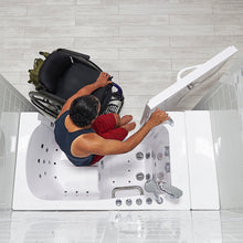Load image into Gallery viewer, Ella&#39;s Transfer30 Acrylic Wheelchair Hydro Massage and Heated Seat Outward Swing Door Walk-In Bathtub