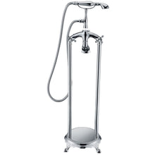 Load image into Gallery viewer, Tugela 3-Handle Claw Foot Tub Faucet with Hand Shower in Polished Chrome