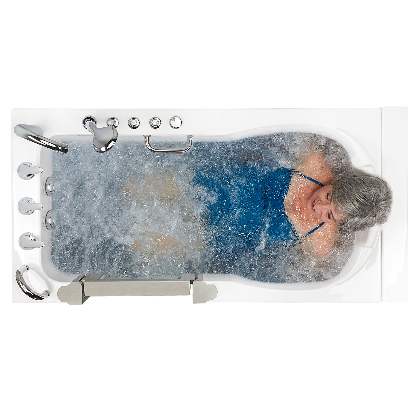 Ella’s Deluxe Acrylic Air and Hydro Massage Walk-In Bathtub