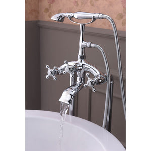 Tugela 3-Handle Claw Foot Tub Faucet with Hand Shower in Polished Chrome