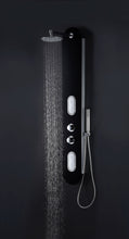 Load image into Gallery viewer, Llano Series 66 in. Full Body Shower Panel System with Heavy Rain Shower and Spray Wand in Black