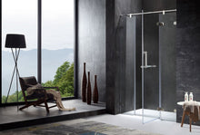Load image into Gallery viewer, Emperor Series Right Side 55.11 in. x 78.74 in. Semi-Frameless Hinged Shower Door in Chrome with Handle