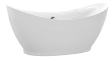 Load image into Gallery viewer, Reginald 68 in. Acrylic Soaking Bathtub in White with Havasu Faucet in Polished Chrome