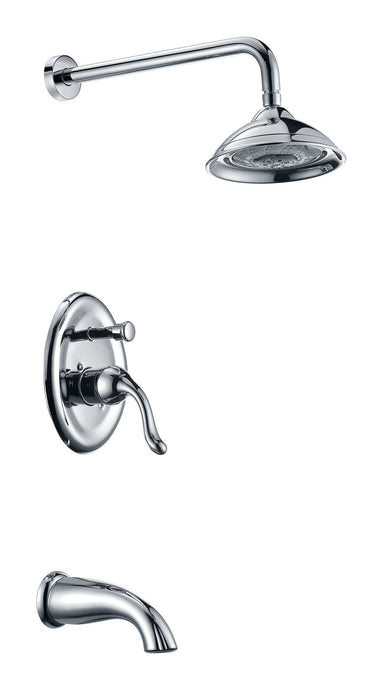 Assai Series 1-Handle 5-Spray Tub and Shower Faucet in Polished Chrome