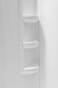 Lex-Class 60 in. x 36 in. x 74 in. 3-piece Direct-to-Stud Alcove Shower Surround in White