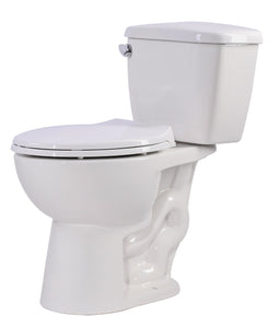 Chand 67 in. Acrylic Soaking Bathtub with Cavalier 2-piece 1.28 GPF Single Flush Toilet