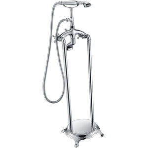 Tugela 3-Handle Claw Foot Tub Faucet with Hand Shower in Polished Chrome