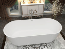 Load image into Gallery viewer, Sabbia 5.9 ft. Man-Made Stone Center Drain Freestanding Bathtub in Matte White