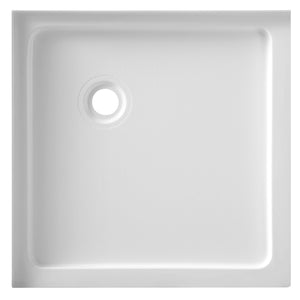 Titan Series 36 in. x 36 in. Double Threshold Shower Base in White