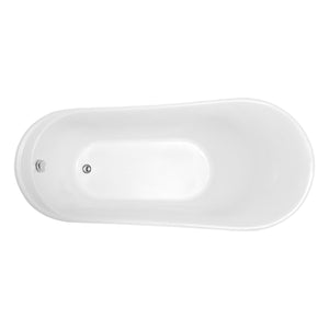 Prima 67 in. Acrylic Flatbottom Non-Whirlpool Bathtub in White