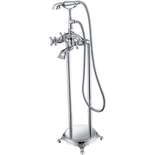 Load image into Gallery viewer, Tugela 3-Handle Claw Foot Tub Faucet with Hand Shower in Polished Chrome