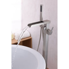 Load image into Gallery viewer, Union 2-Handle Claw Foot Tub Faucet with Hand Shower in Brushed Nickel