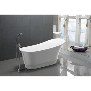 Prima 67 in. Acrylic Flatbottom Non-Whirlpool Bathtub in White