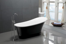 Load image into Gallery viewer, Prima 67 in. Acrylic Flatbottom Non-Whirlpool Bathtub in Black