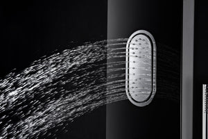 Llano Series 66 in. Full Body Shower Panel System with Heavy Rain Shower and Spray Wand in Black