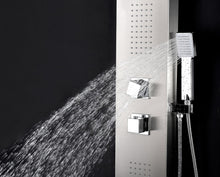 Load image into Gallery viewer, Expanse 64 in. Full Body Shower Panel with Heavy Rain Shower and Spray Wand in Brushed Steel