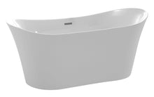 Load image into Gallery viewer, Eft 67 in. Acrylic Flatbottom Non-Whirlpool Bathtub in White with Havasu Faucet in Brushed Nickel