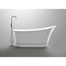Load image into Gallery viewer, Prima 67 in. Acrylic Flatbottom Non-Whirlpool Bathtub in White