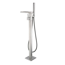 Load image into Gallery viewer, Union 2-Handle Claw Foot Tub Faucet with Hand Shower in Brushed Nickel