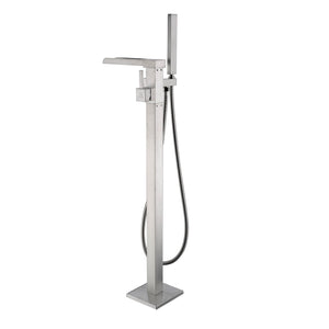 Union 2-Handle Claw Foot Tub Faucet with Hand Shower in Brushed Nickel