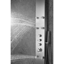 Load image into Gallery viewer, Fontan 64 in. 6-Jetted Full Body Shower Panel with Heavy Rain Shower and Spray Wand in Brushed Steel