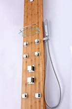 Load image into Gallery viewer, Crane 60 in. Full Body Shower Panel with Heavy Rain Shower and Spray Wand in Natural Bamboo