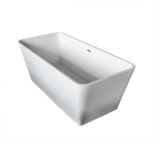 Load image into Gallery viewer, Cenere 58.25 in. Man-Made Stone Soaking Bathtub with Cavalier 2-piece 1.28 GPF Single Flush Toilet