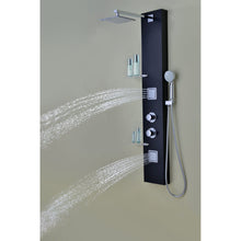 Load image into Gallery viewer, Ronin 52 in. 2-Jetted Full Body Shower Panel with Heavy Rain Shower and Spray Wand in Black