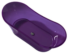 Load image into Gallery viewer, Azul 5.8 ft. Man-Made Stone Center Drain Freestanding Bathtub in Evening Violet