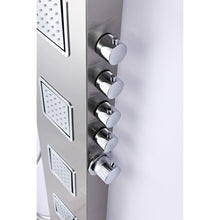 Load image into Gallery viewer, Mesa 64 in. Full Body Shower Panel with Heavy Rain Shower and Spray Wand in Brushed Steel
