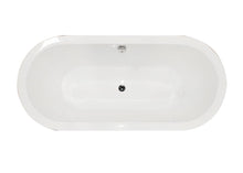 Load image into Gallery viewer, Dualita 5.6 ft. Acrylic Center Drain Freestanding Bathtub in Glossy Black