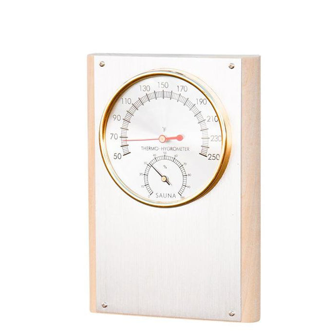 Wooden Thermometer-Hygrometer - 1 Dial - The Tubfair