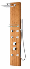 Load image into Gallery viewer, Crane 60 in. Full Body Shower Panel with Heavy Rain Shower and Spray Wand in Natural Bamboo